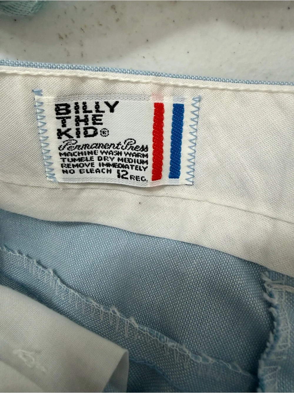Vintage Billy The Kid Flaired Bell Bottom Baby Blue Pants Youth Size 12 Reg